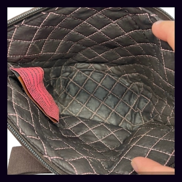 Vintage Juicy Couture Pink & Brown Scotty Crest Logo Makeup Cosmetic Bag - Picture 6 of 8